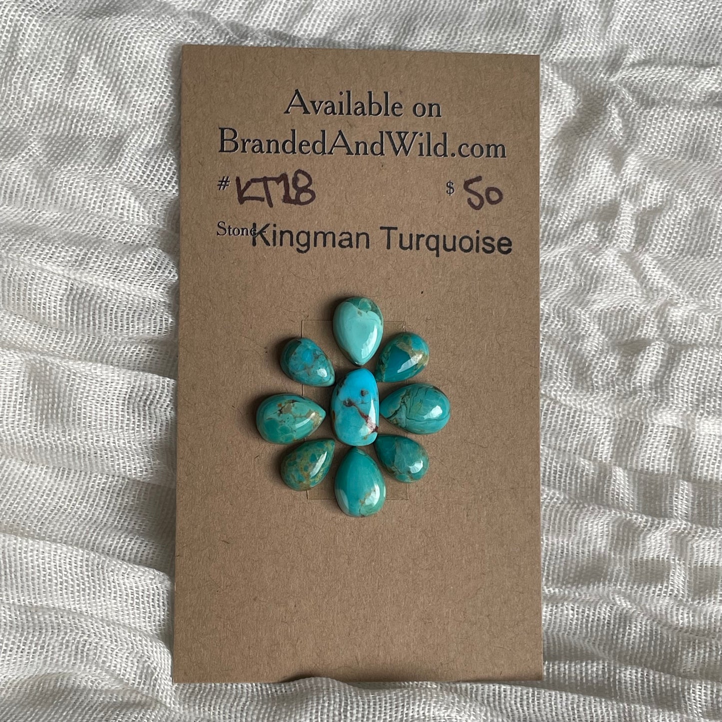 Kingman Turquoise Cabochon - KT18 670A108C-DA18-4A68-BAF5-2E2BE8424835 Brandedandwild.com