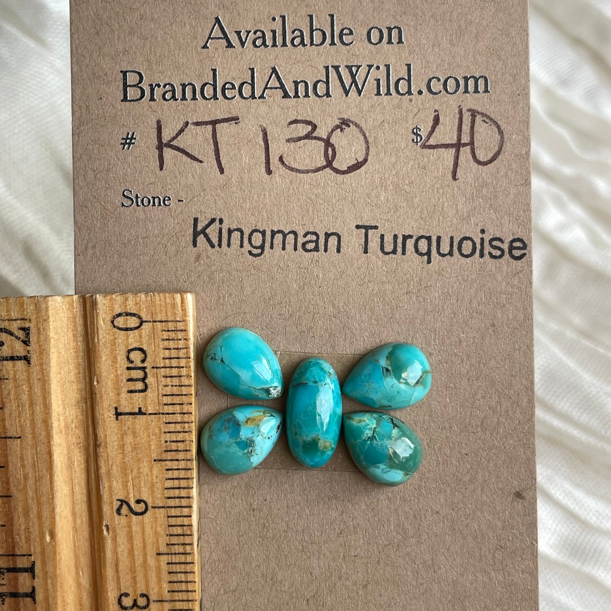 Kingman Turquoise Cabochon - KT130 6723F307-7E89-4B70-9567-F0FC969C1003 Brandedandwild.com