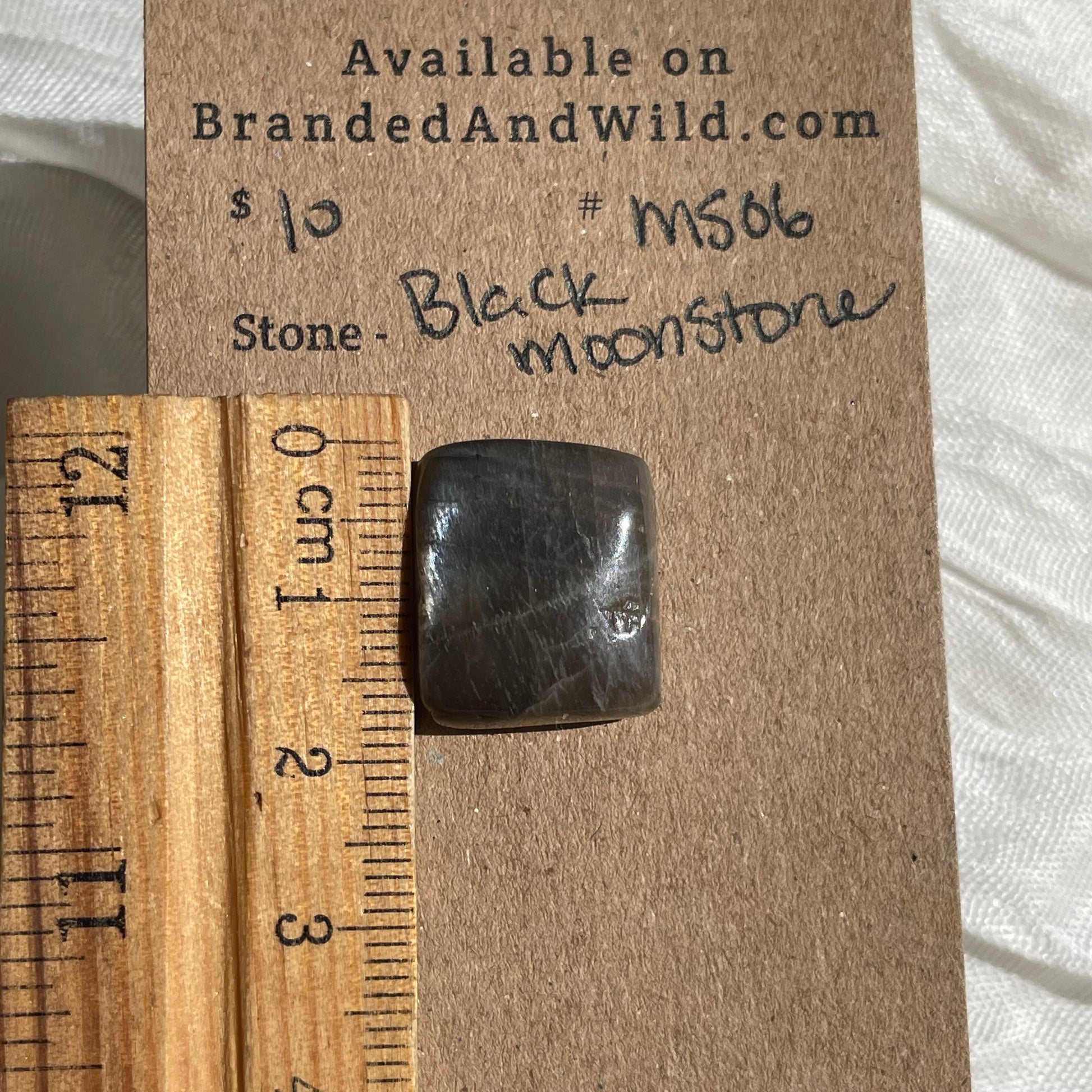 Black Moonstone Cabochon - MS06 672926D0-BEDF-4DD0-A71B-9C2294464D7D Brandedandwild.com