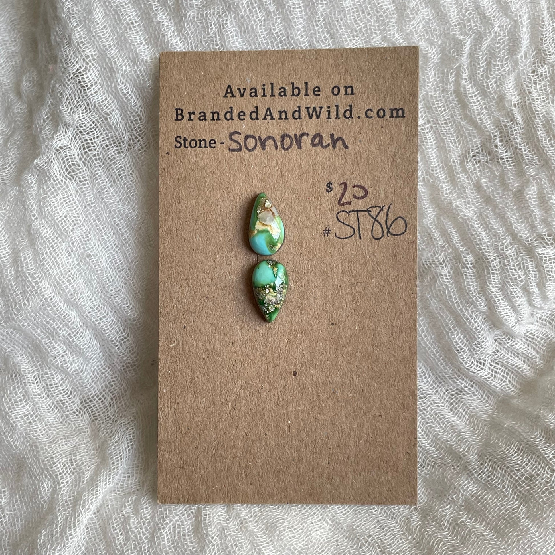 Sonoran Turquoise Cabochon - ST86 675E873D-C371-4CEE-840D-6A60636A563A Brandedandwild.com