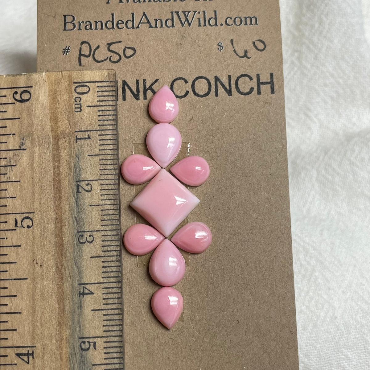 Pink Conch Cabochon - PC50 6764AD22-32EC-4933-ACC1-34862D8F31C0 Brandedandwild.com