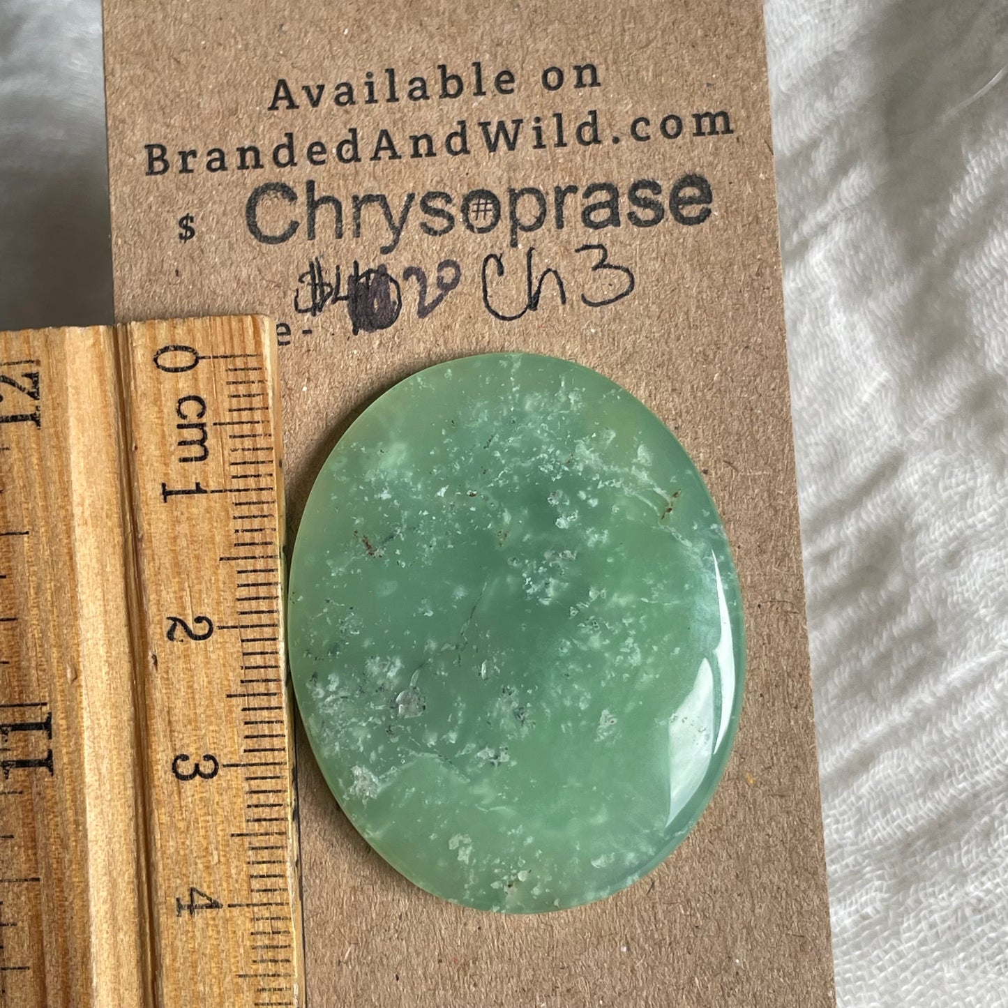 Chrysoprase Cabochon - Ch3 6772F4BD-6DF8-4B68-8235-BE91F6EF1E0D Brandedandwild.com