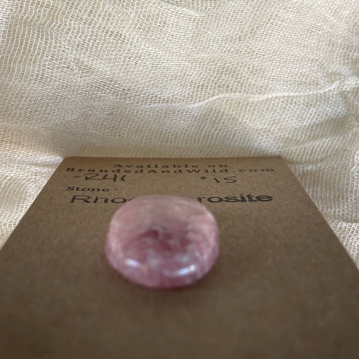 Rhodochrosite Cabochon - R41 6782A238-600A-4DAD-A506-B0BB60030141 Brandedandwild.com