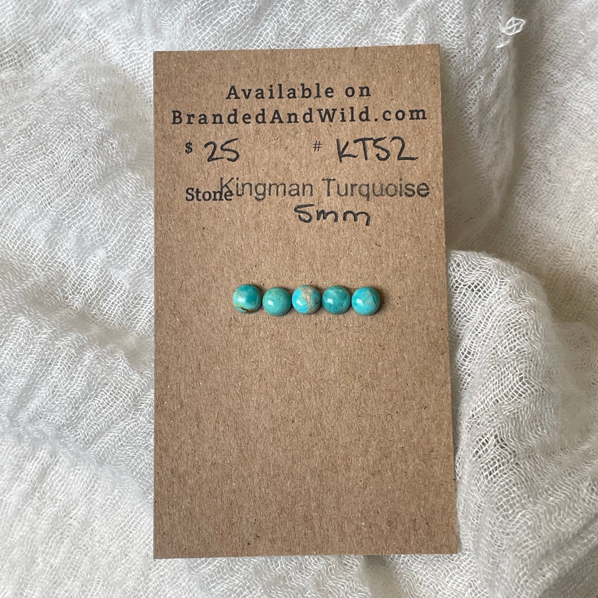 Kingman Turquoise Cabochon - KT52 67BACF57-B001-45C7-8621-33F498CB738E Brandedandwild.com