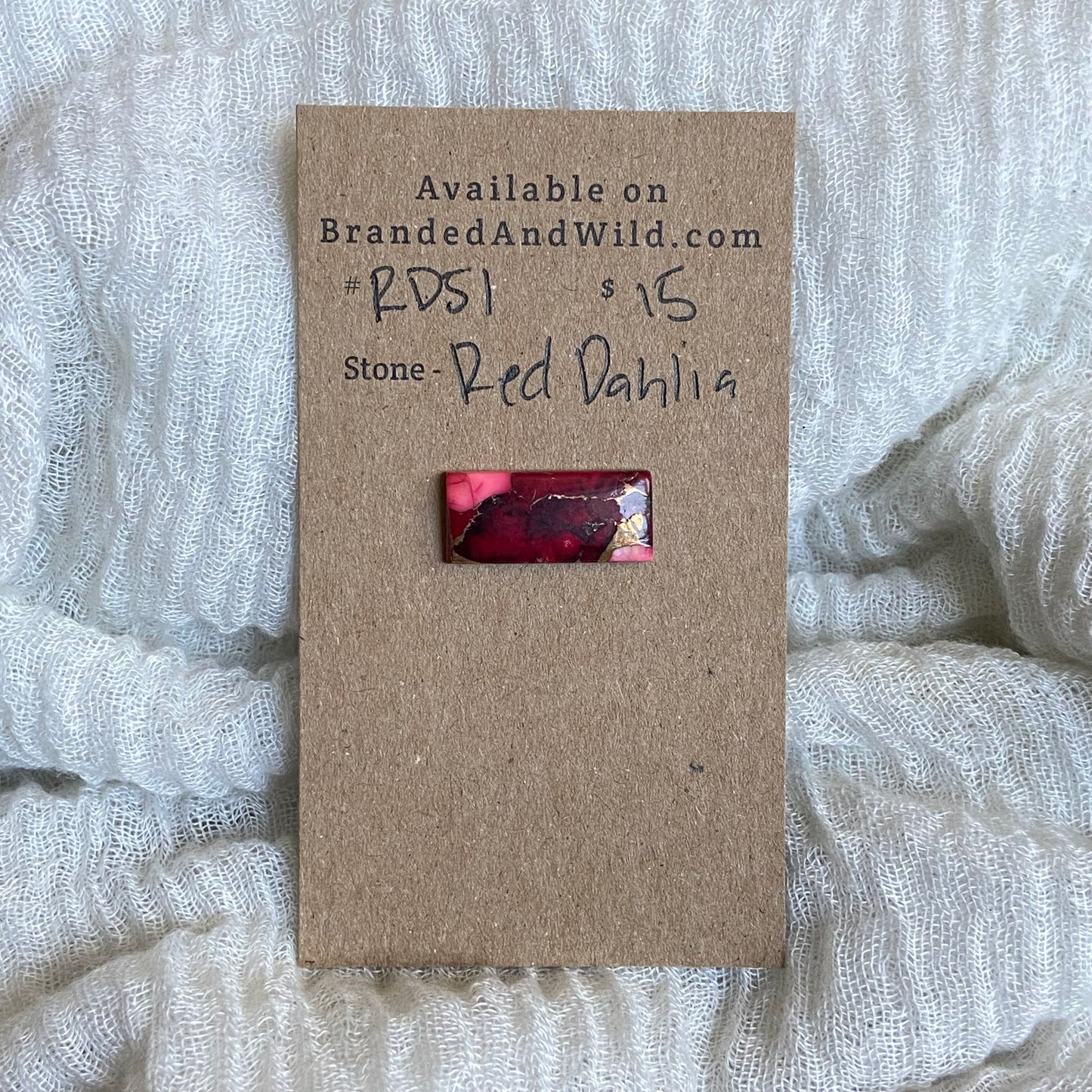 Red Dahlia Cabochon - RD51