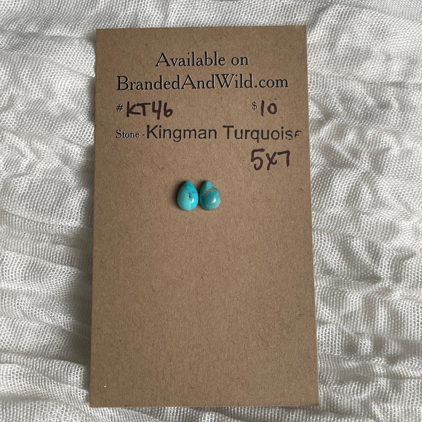 Kingman Turquoise Cabochon - KT46 67F617BA-32B6-4E35-8753-759FEAFF47D7 Brandedandwild.com