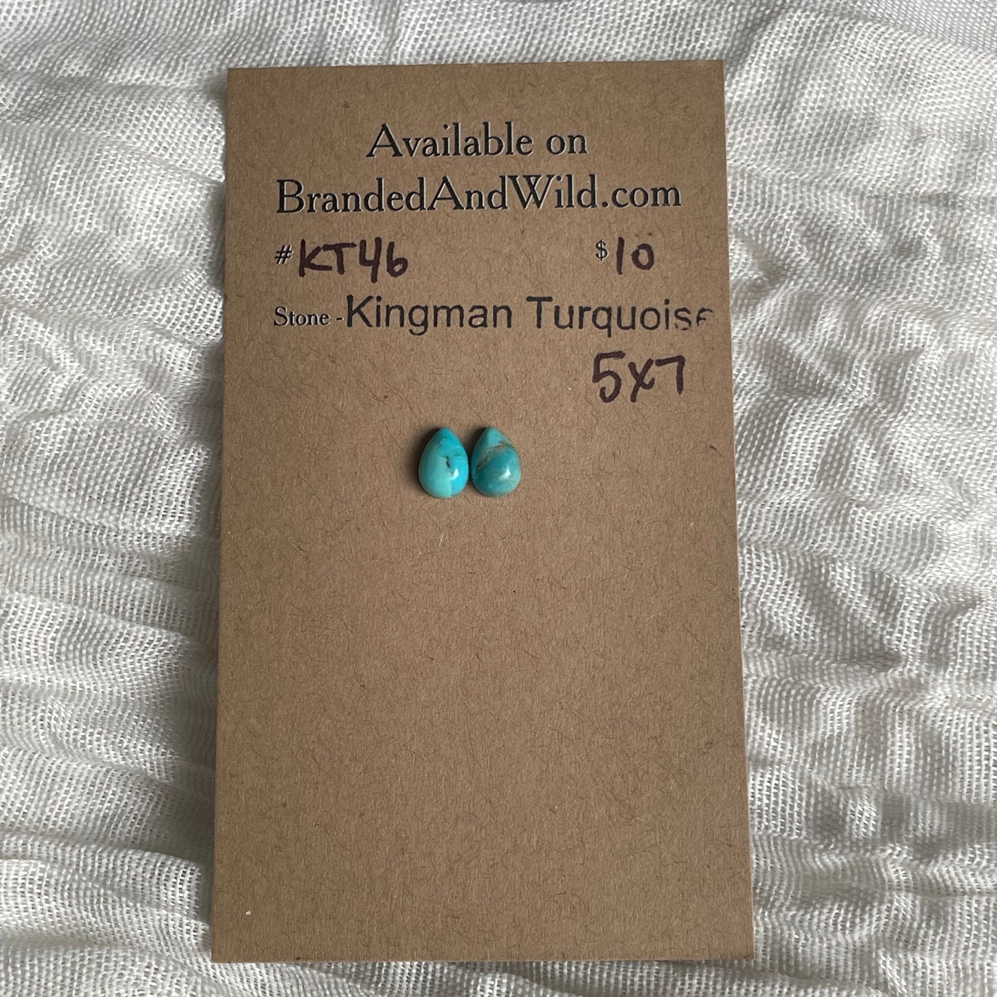 Kingman Turquoise Cabochon - KT46 67F617BA-32B6-4E35-8753-759FEAFF47D7 Brandedandwild.com