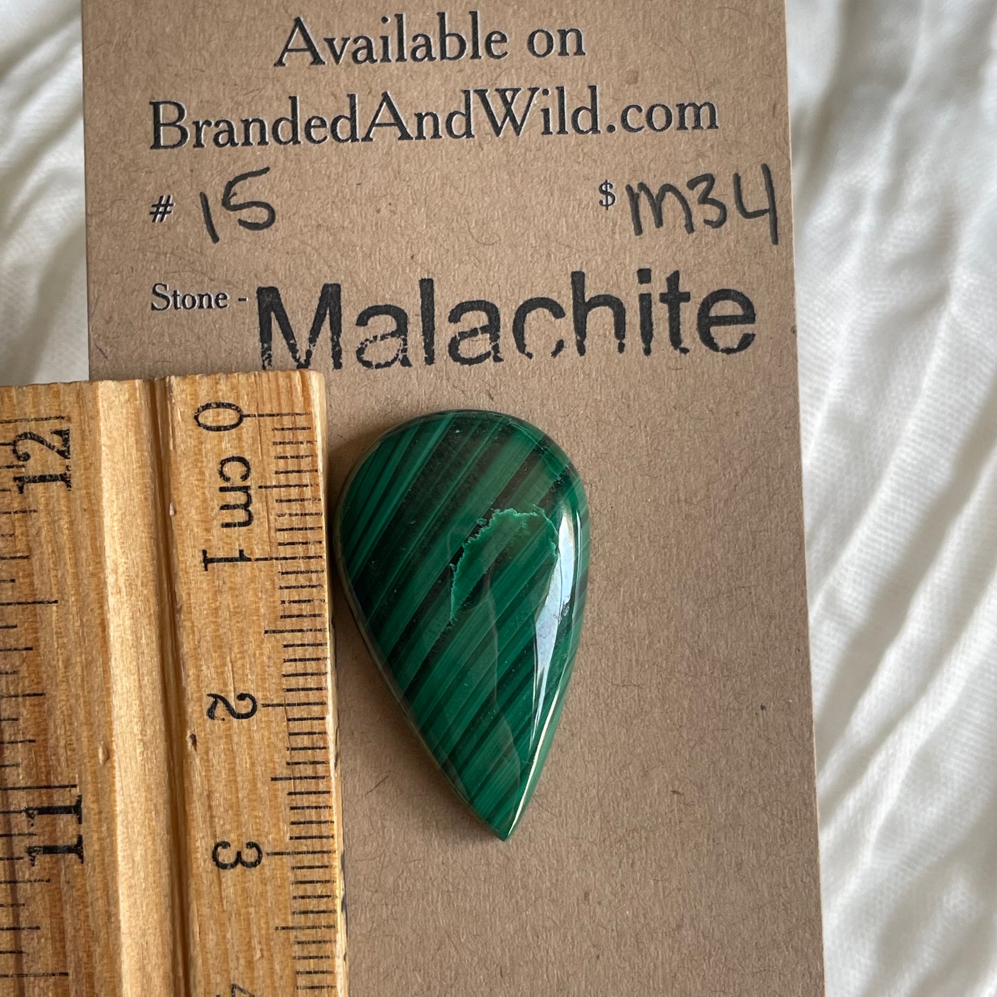 Malachite Cabochon - M34 67F9A18A-525E-413E-A4A2-48B154B0C2A9 Brandedandwild.com