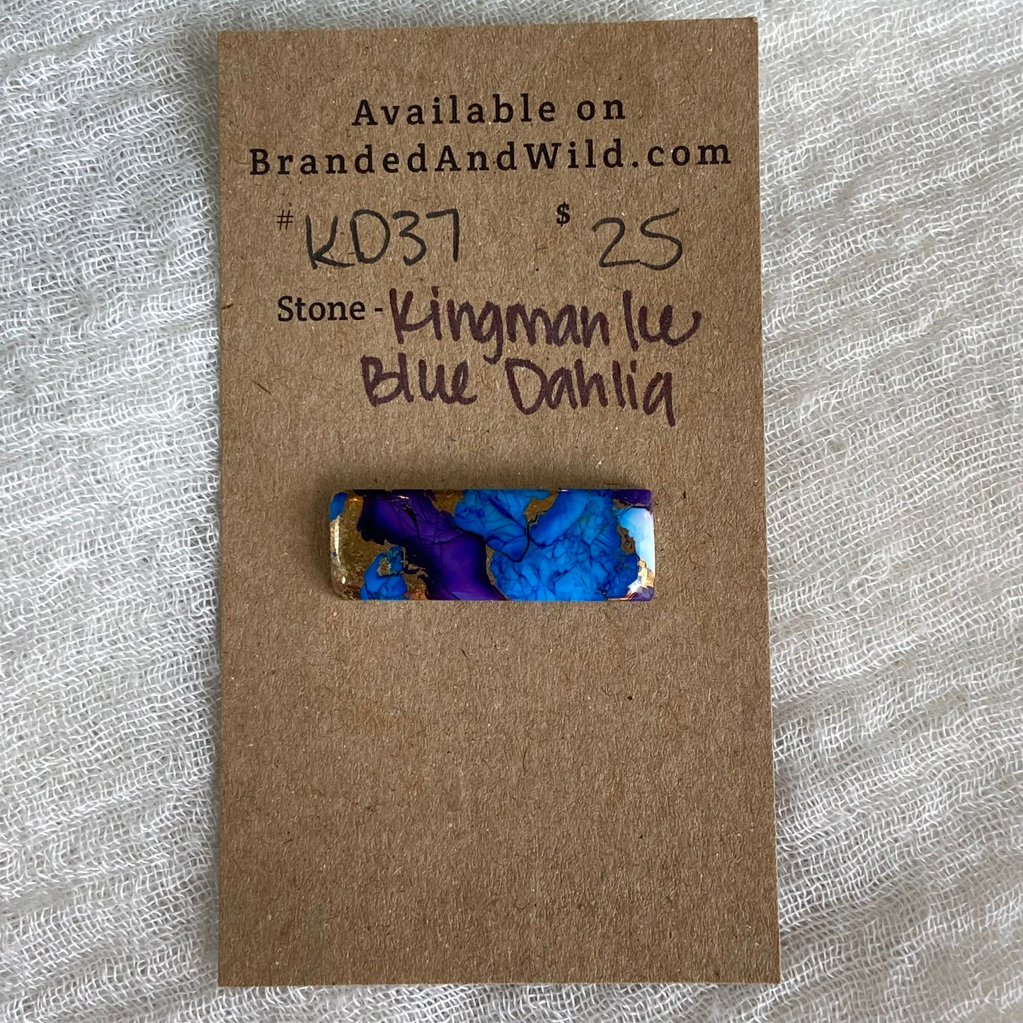 Kingman Ice Blue Dahlia Cabochon - KD37