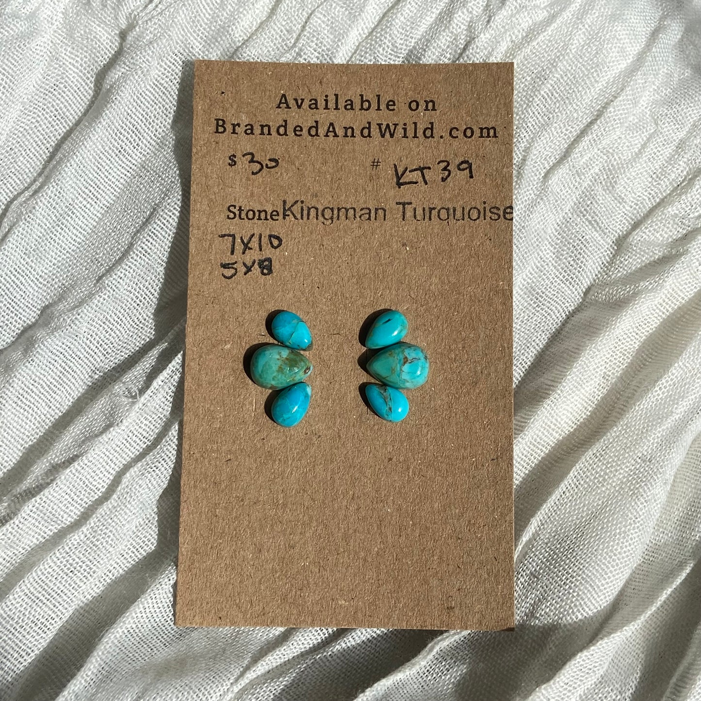 Kingman Turquoise Cabochon - KT39 682163DC-4D8C-4D12-9399-DA4E96567CF6 Brandedandwild.com