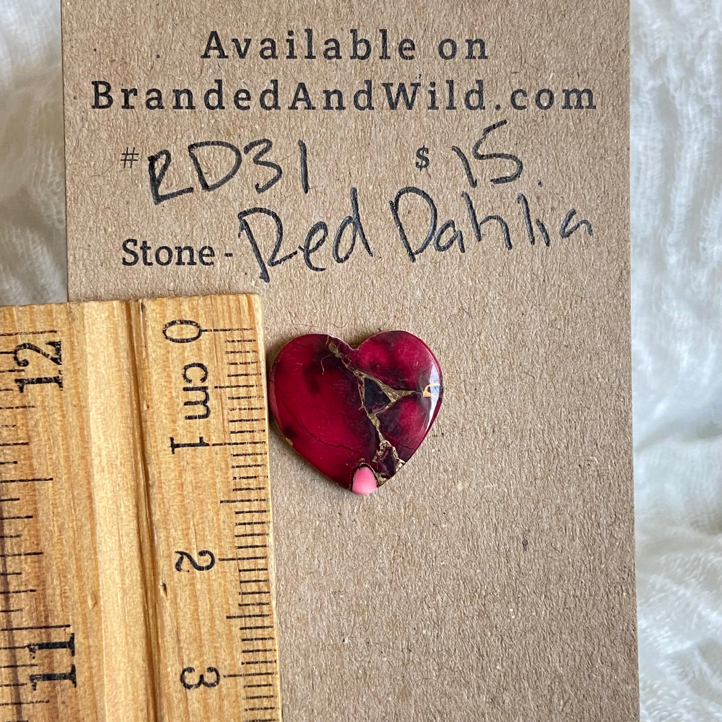 Red Dahlia Cabochon - RD31