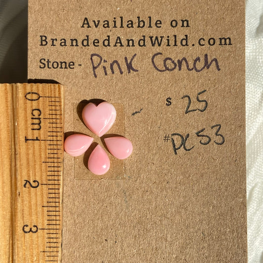Pink Conch Cabochon - PC53 684495D5-3D81-4E42-A7A0-EE43E12BC406 Brandedandwild.com