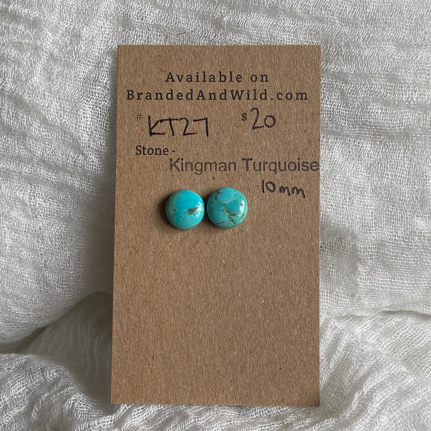 Kingman Turquoise Cabochon - KT27 685E810A-C500-4F39-8EE4-821513B9B08D Brandedandwild.com