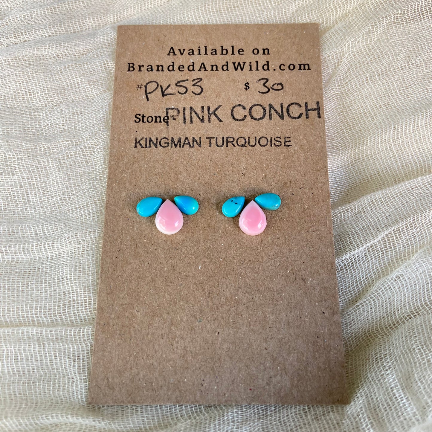 Pink Conch / Kingman Cabochon - PK53 68755E05-8184-4730-BE2F-67AF3ECB95AC Brandedandwild.com