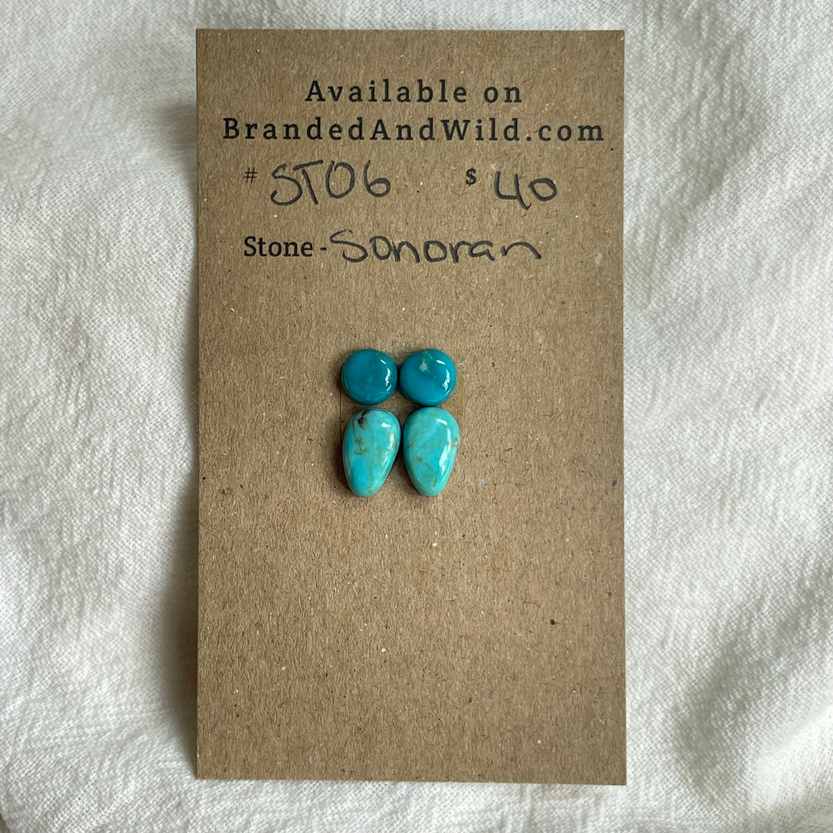 Sonoran Turquoise Cabochon - ST06 6889D349-3224-4E98-97C7-4D0F9CCEA97D Brandedandwild.com