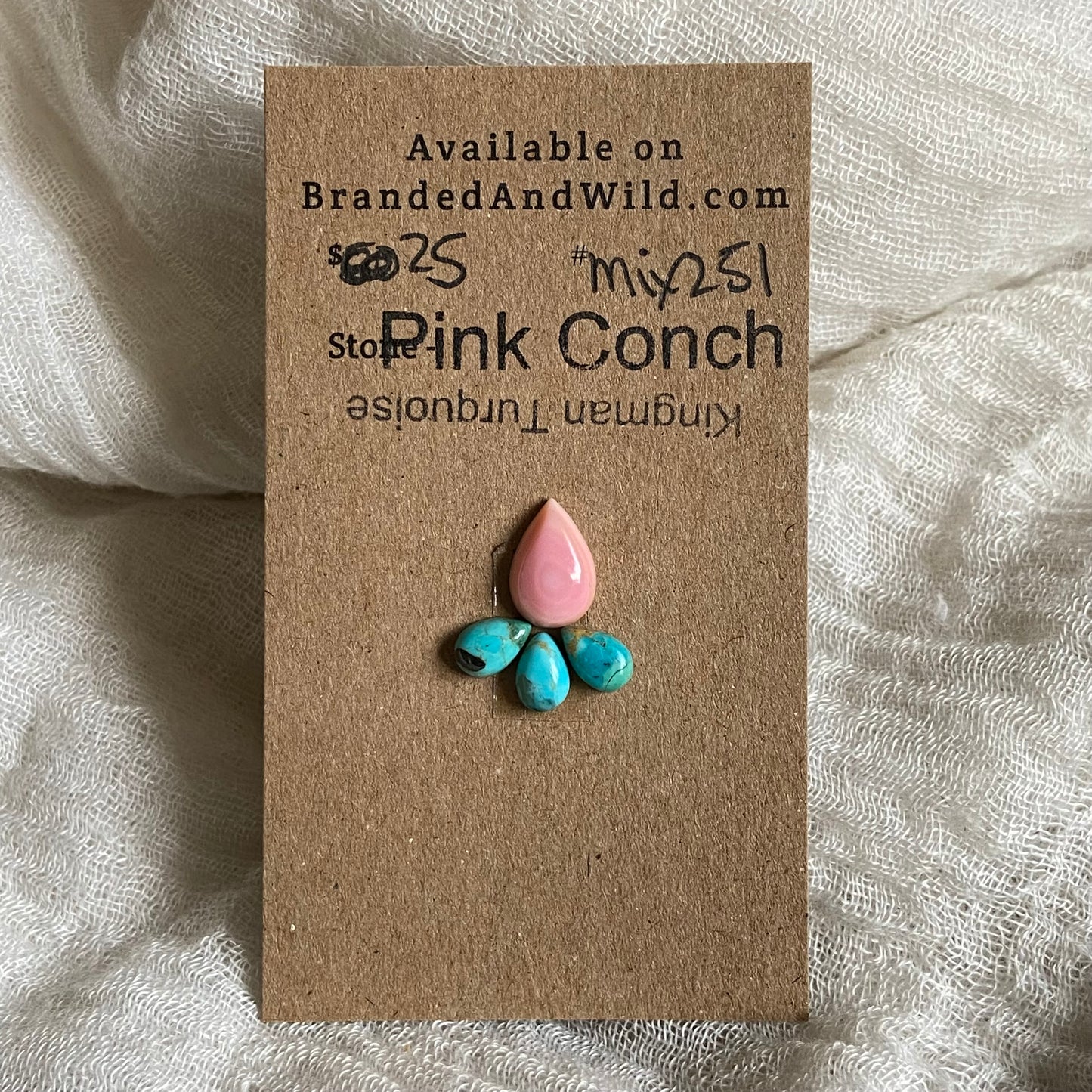 Kingman / Pink Conch Cabochon - Mix251 68A53F41-9CAA-4BD9-B371-CBFD4B82663E Brandedandwild.com