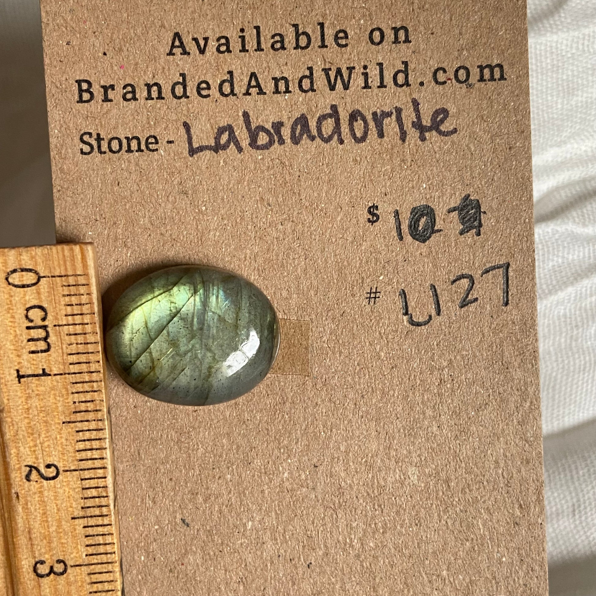 Labradorite Cabochon - L127 68A6DF05-8222-49B0-B33D-1ED2C057B631 Brandedandwild.com