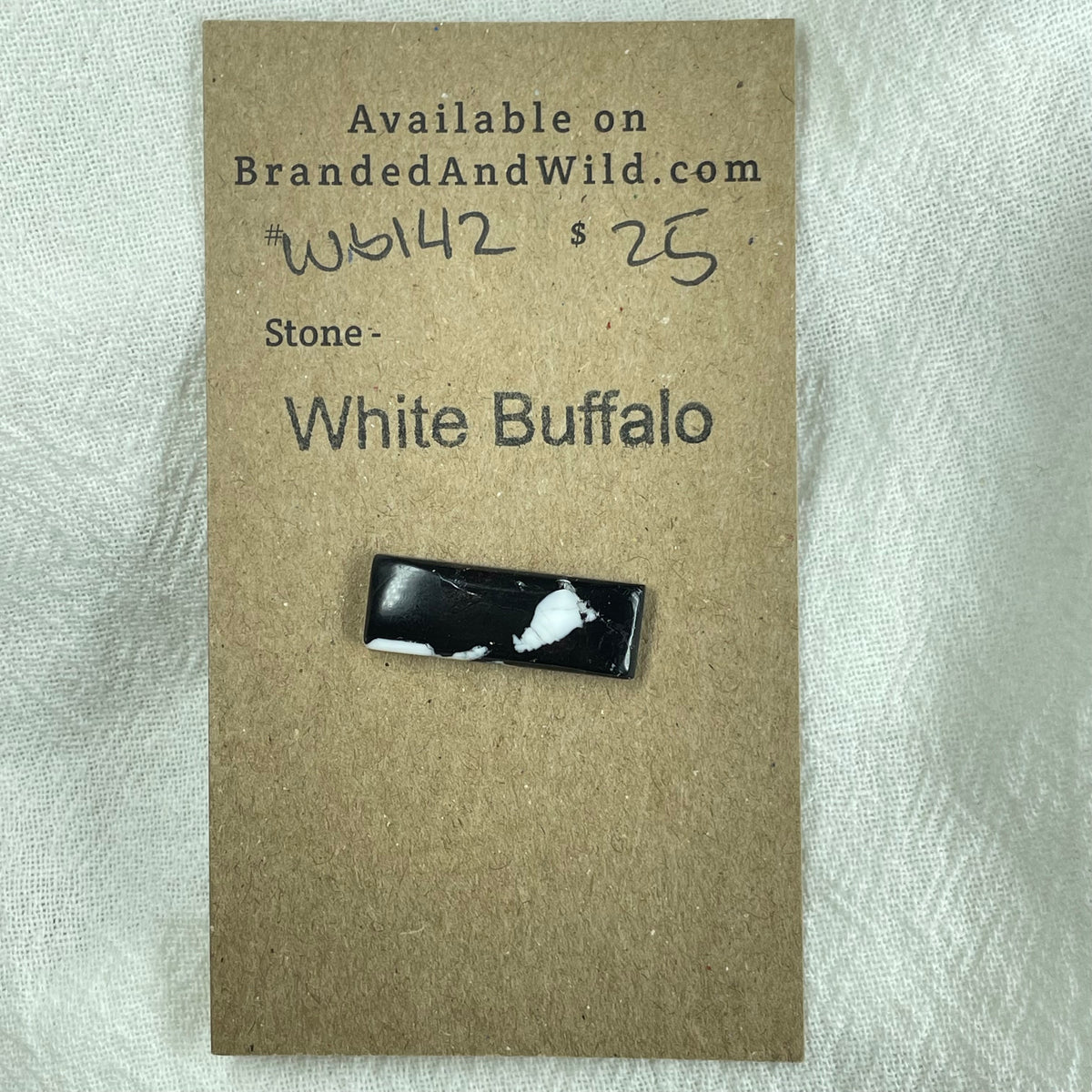 White Buffalo Cabochon - WB142 68AF0922-1292-464E-B587-60463EC57DEE Brandedandwild.com