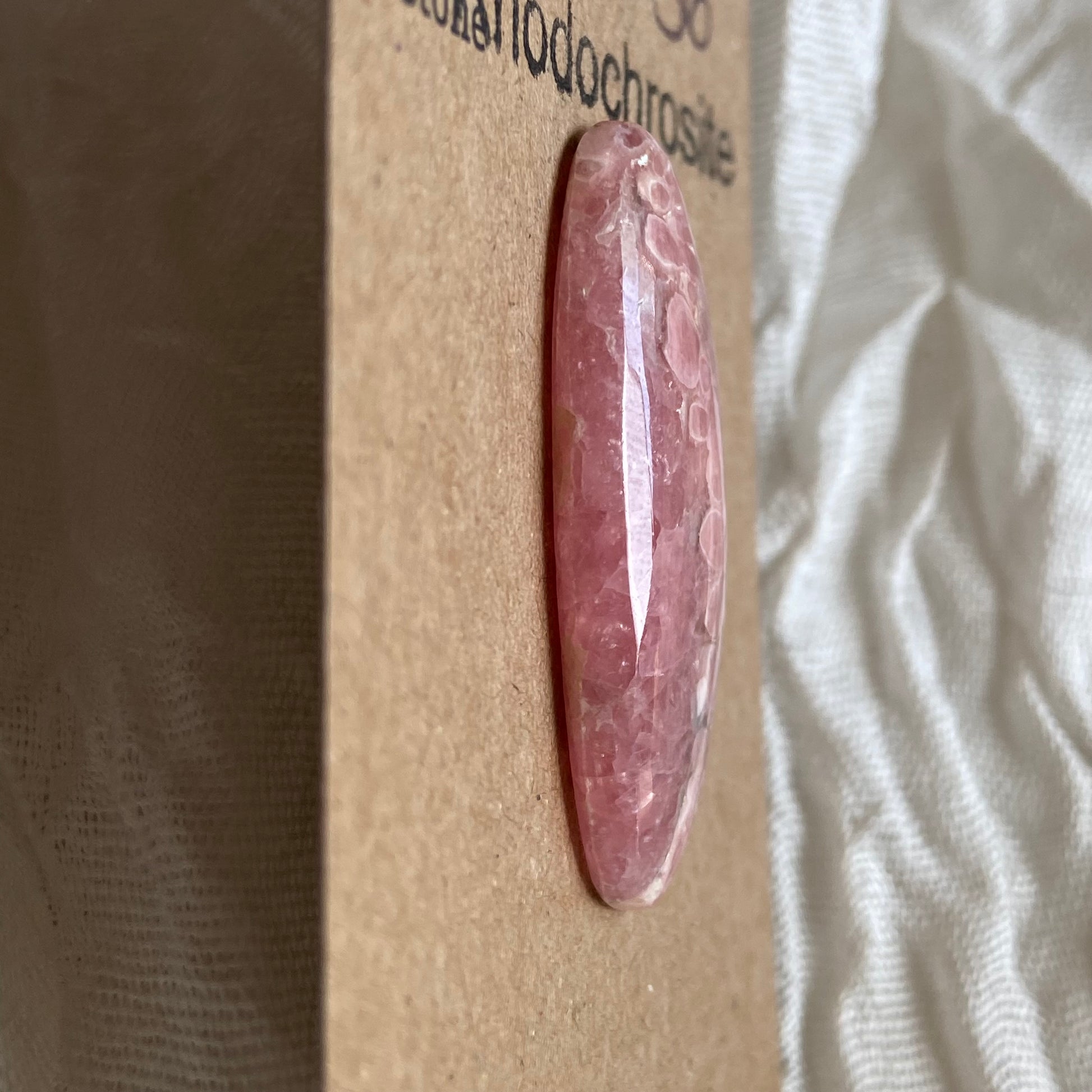 Rhodochrosite Cabochon - R056 68CD3BA4-0B35-417C-8335-D9989AD97A59 Brandedandwild.com