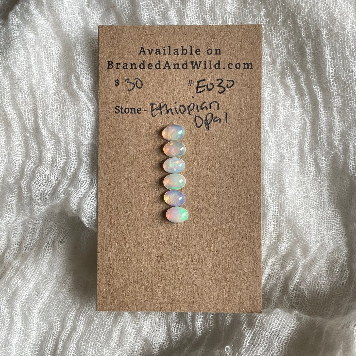 Ethiopian Opal Cabochon - E030 68DCE28F-8DFE-4EFA-96F9-7A20554D0B4C Brandedandwild.com