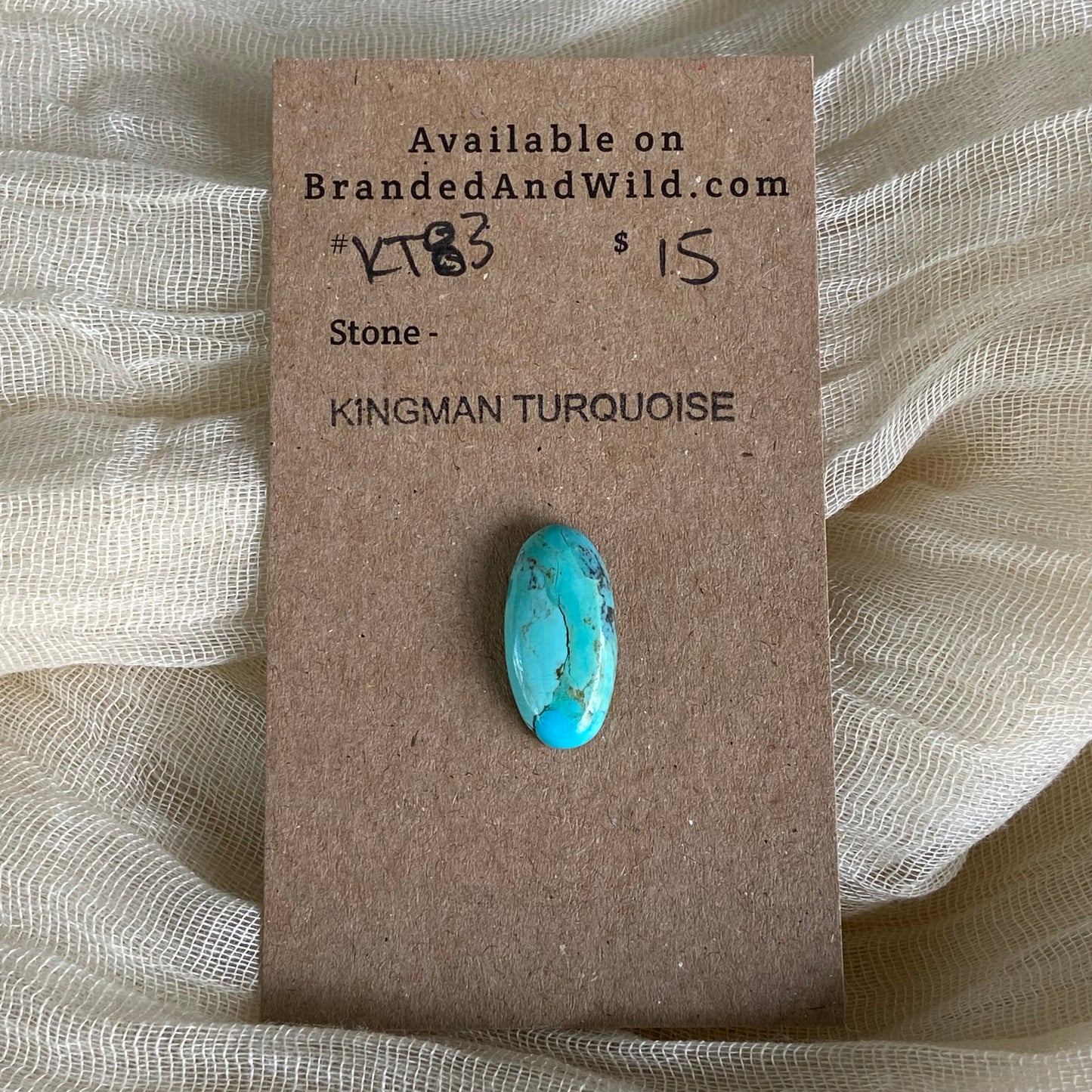 Kingman Turquoise Cabochon - KT83 68E83ED1-0CDD-40BC-AD5A-6DCA3656FB9B Brandedandwild.com
