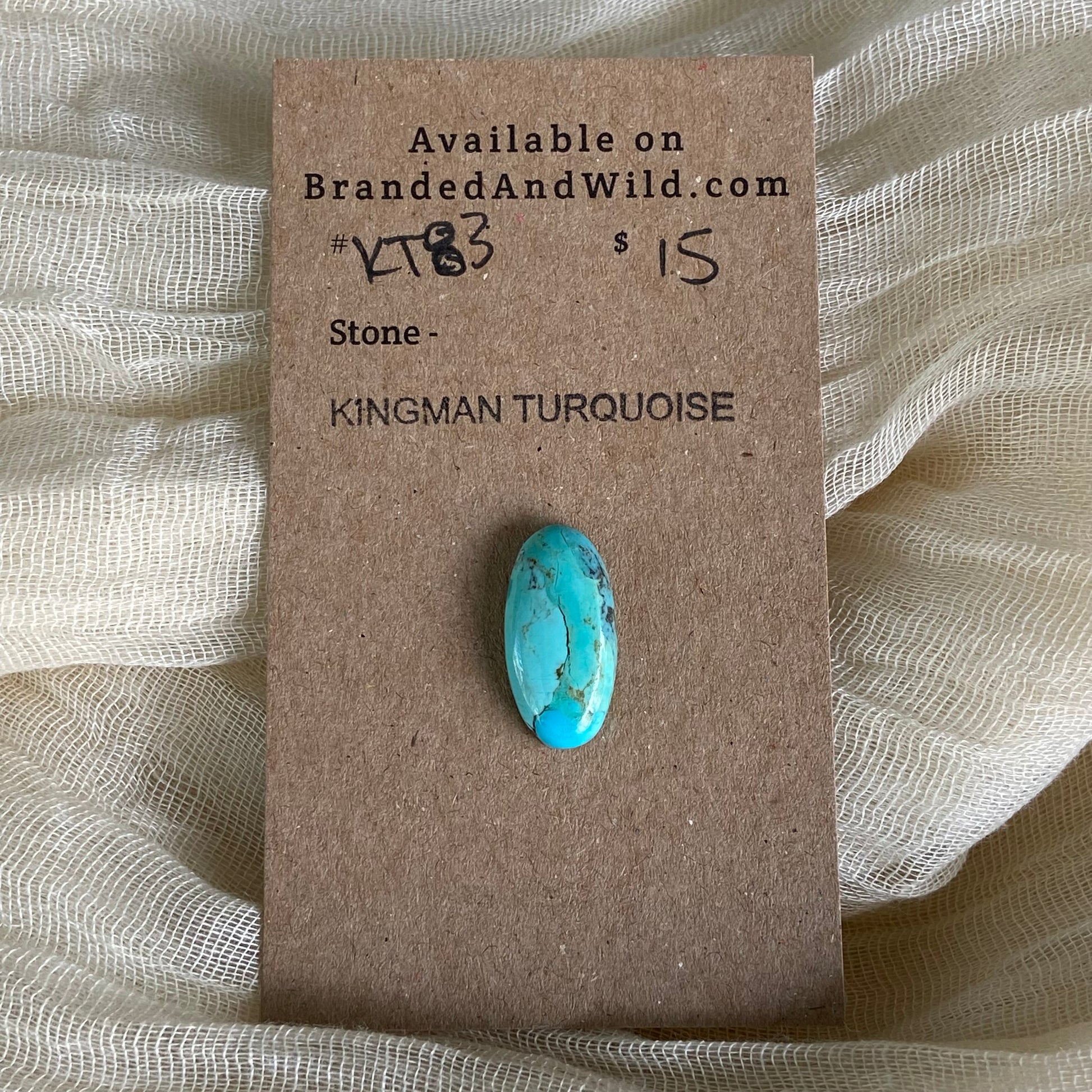 Kingman Turquoise Cabochon - KT83 68E83ED1-0CDD-40BC-AD5A-6DCA3656FB9B Brandedandwild.com