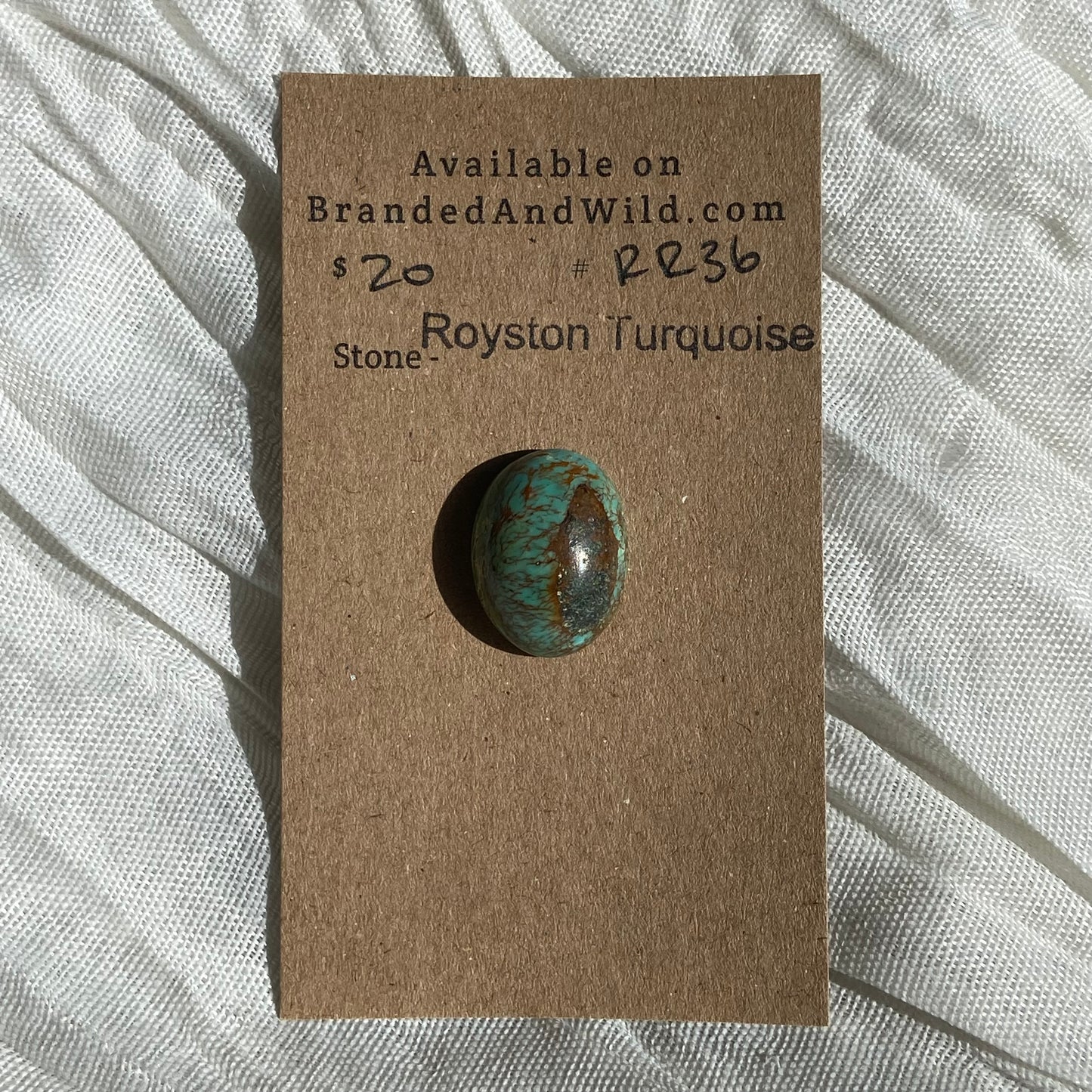 Royston Ribbon Turquoise Cabochon RR36 68F680DC-37B4-4768-BE30-B00837BB14E6 Brandedandwild.com