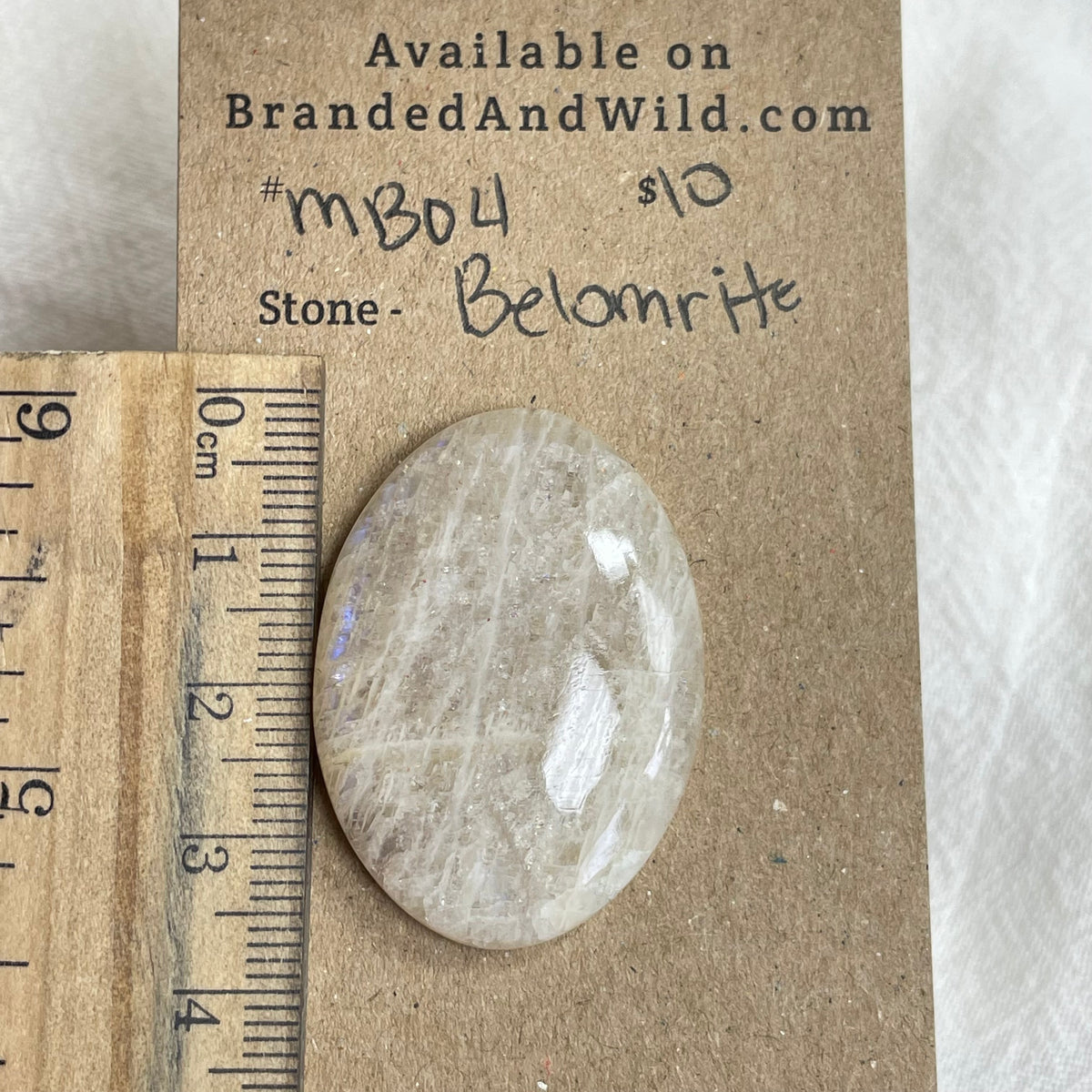 Belomrite Moonstone Cabochon - MB04 6940DC54-9C52-4551-815A-3E1BFC5CA881 Brandedandwild.com