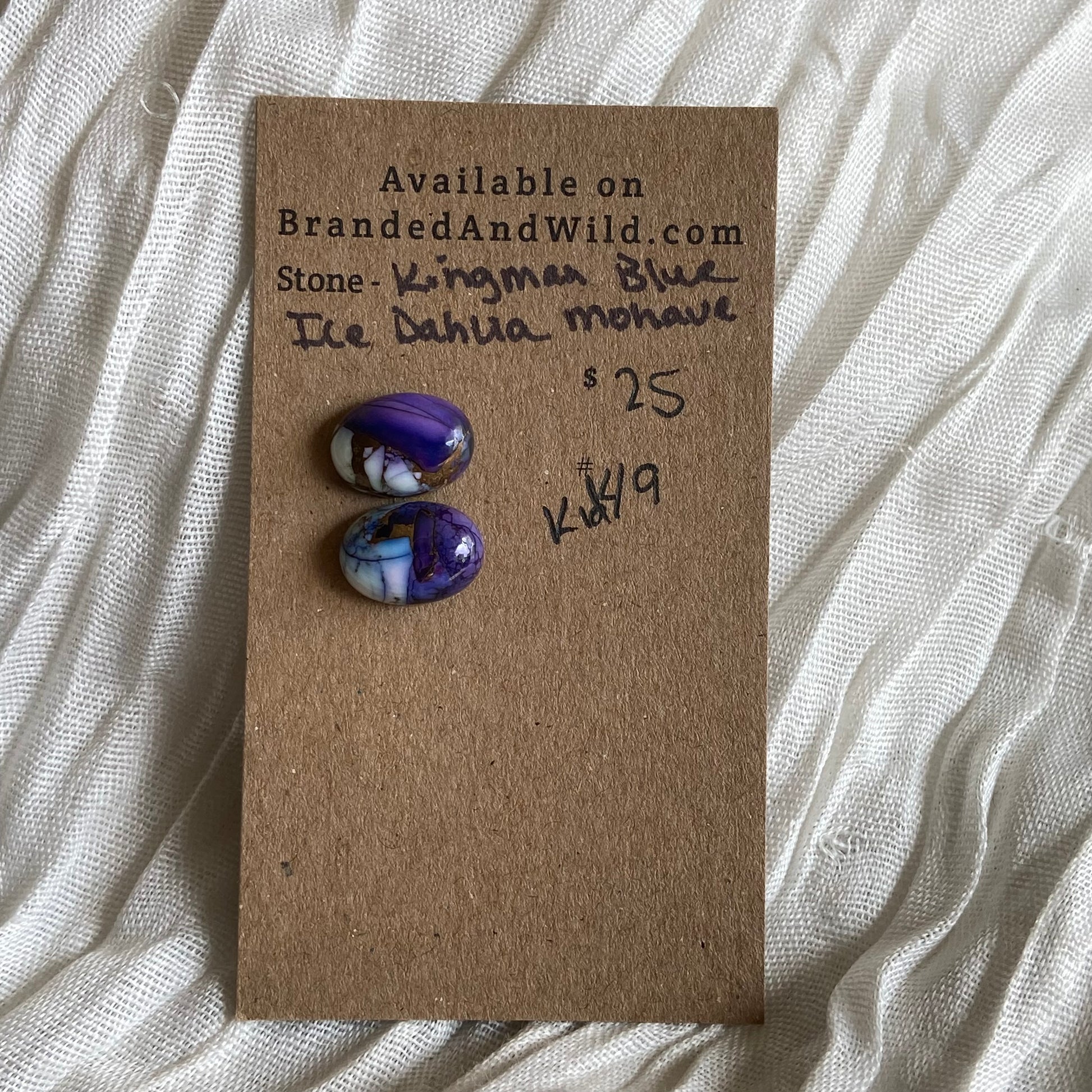 Ice Blue Dahlia Cabochon - KID49 694D54EC-48DD-423D-8ABF-623B64A57AFF Brandedandwild.com