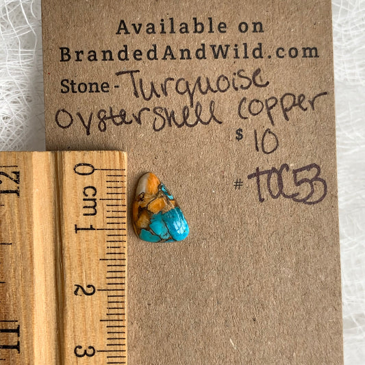 Turquoise, Oystershell, Copper Cabochon - TOC53