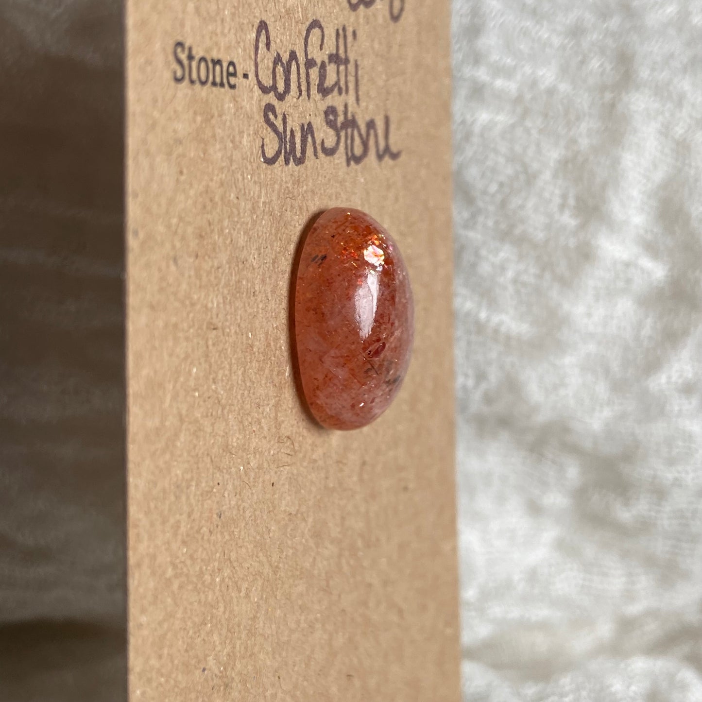 Confetti Sunstone Cabochon - CS18 6995AC8A-C6FD-4074-883E-BF6C2DD74108 Brandedandwild.com