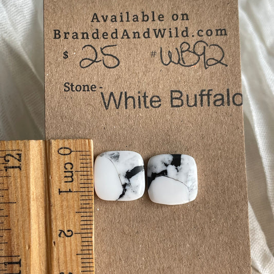 White Buffalo Cabochon - WB92 69A1D124-353C-434D-B3C8-4462326D54AF Brandedandwild.com