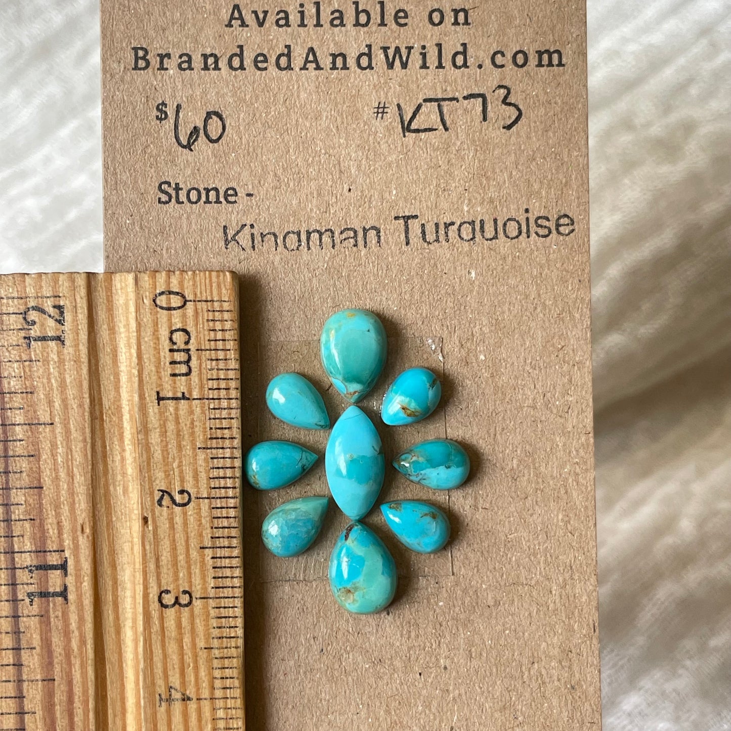 Kingman Turquoise Cabochon - KT73 69A9ED6C-59FB-4112-87E2-9CBA4CD51FCC Brandedandwild.com