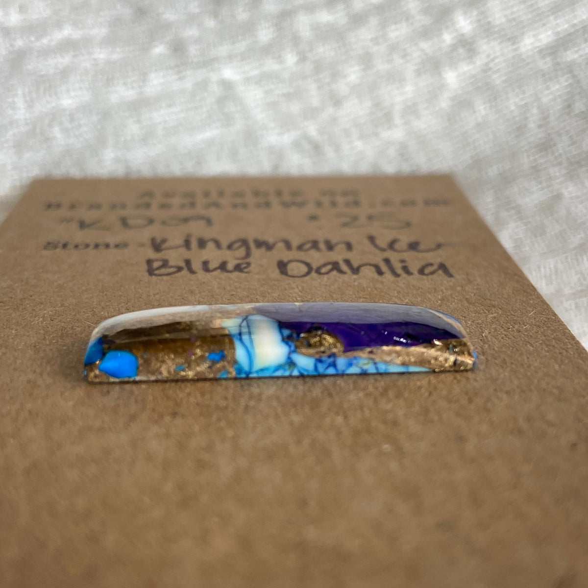 Kingman Ice Blue Dahlia Cabochon - KD09