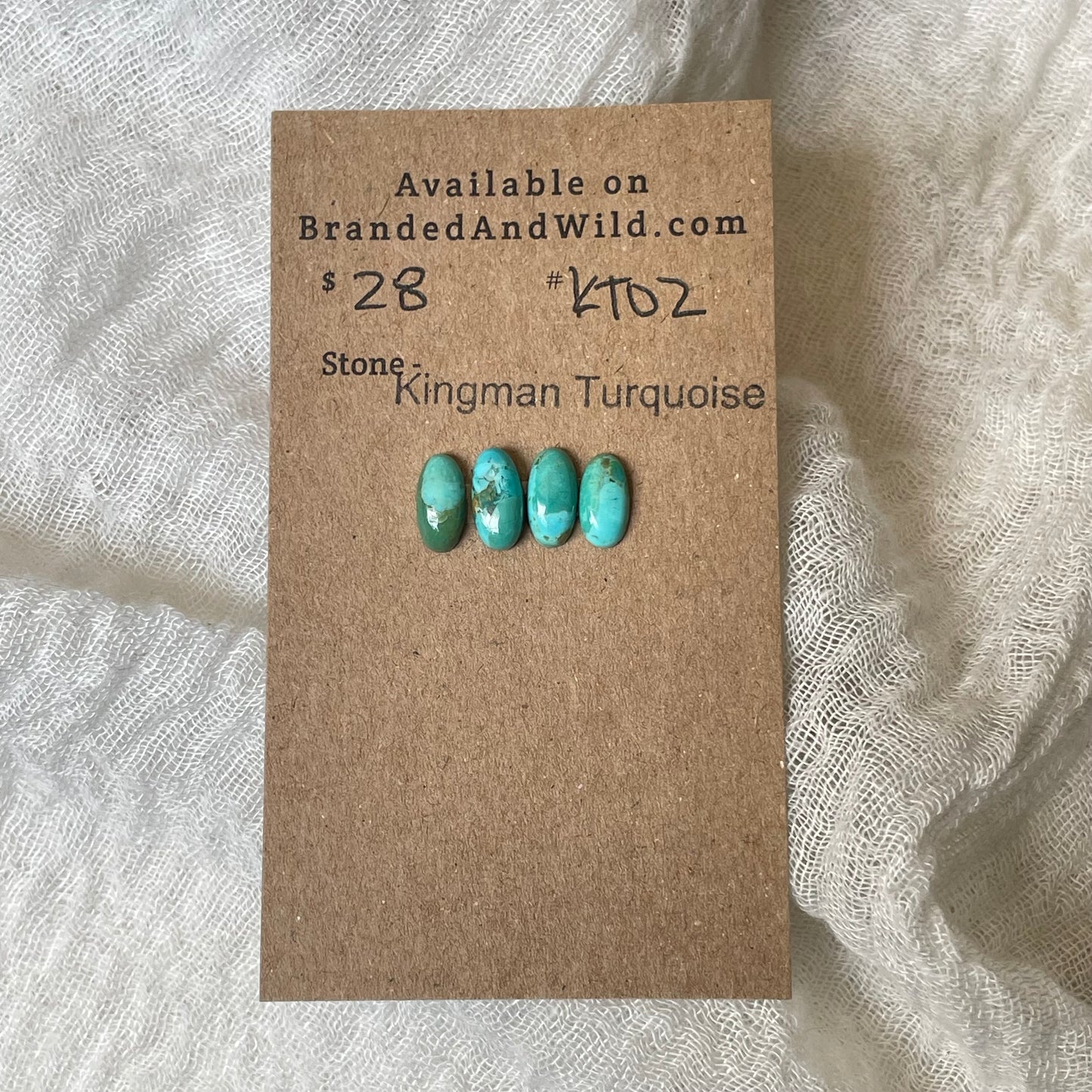 Kingman Turquoise Cabochon - KT02 69BD1E9E-3B11-4EE0-AB8E-DACCC8BADA36 Brandedandwild.com