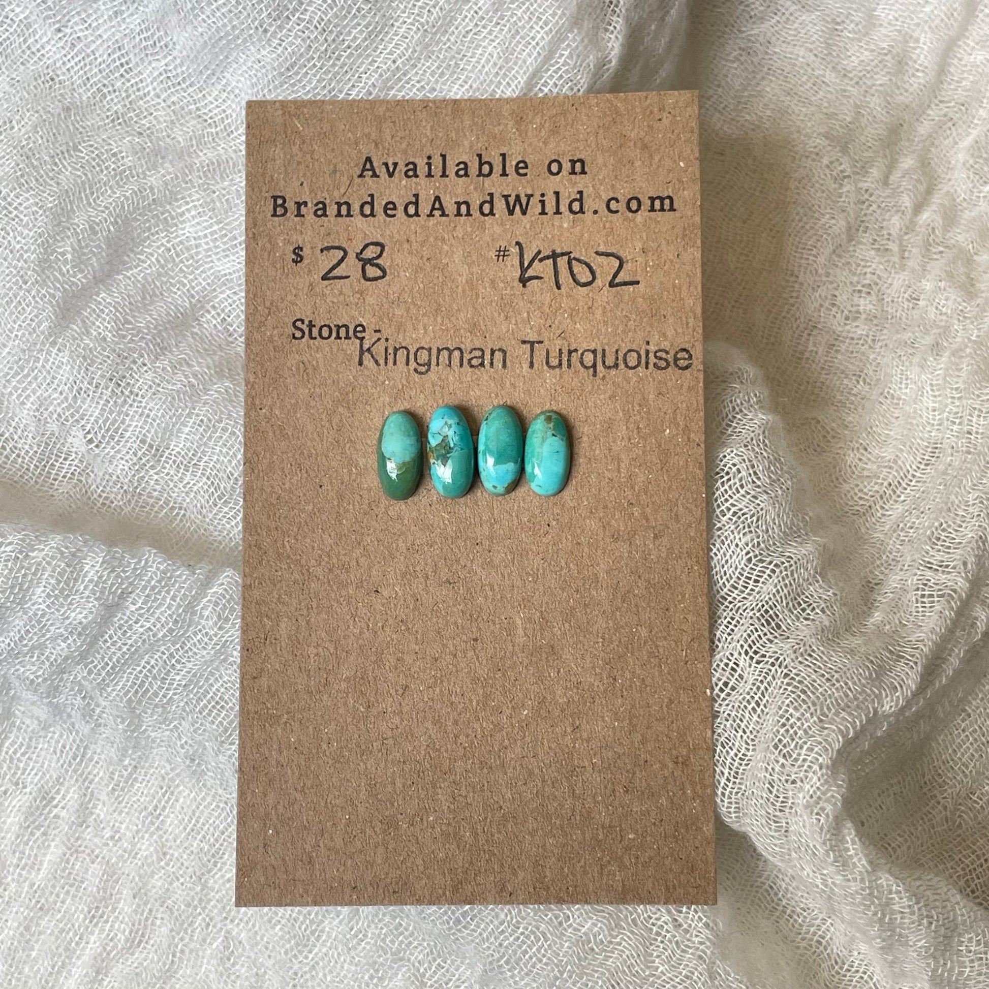 Kingman Turquoise Cabochon - KT02 69BD1E9E-3B11-4EE0-AB8E-DACCC8BADA36 Brandedandwild.com