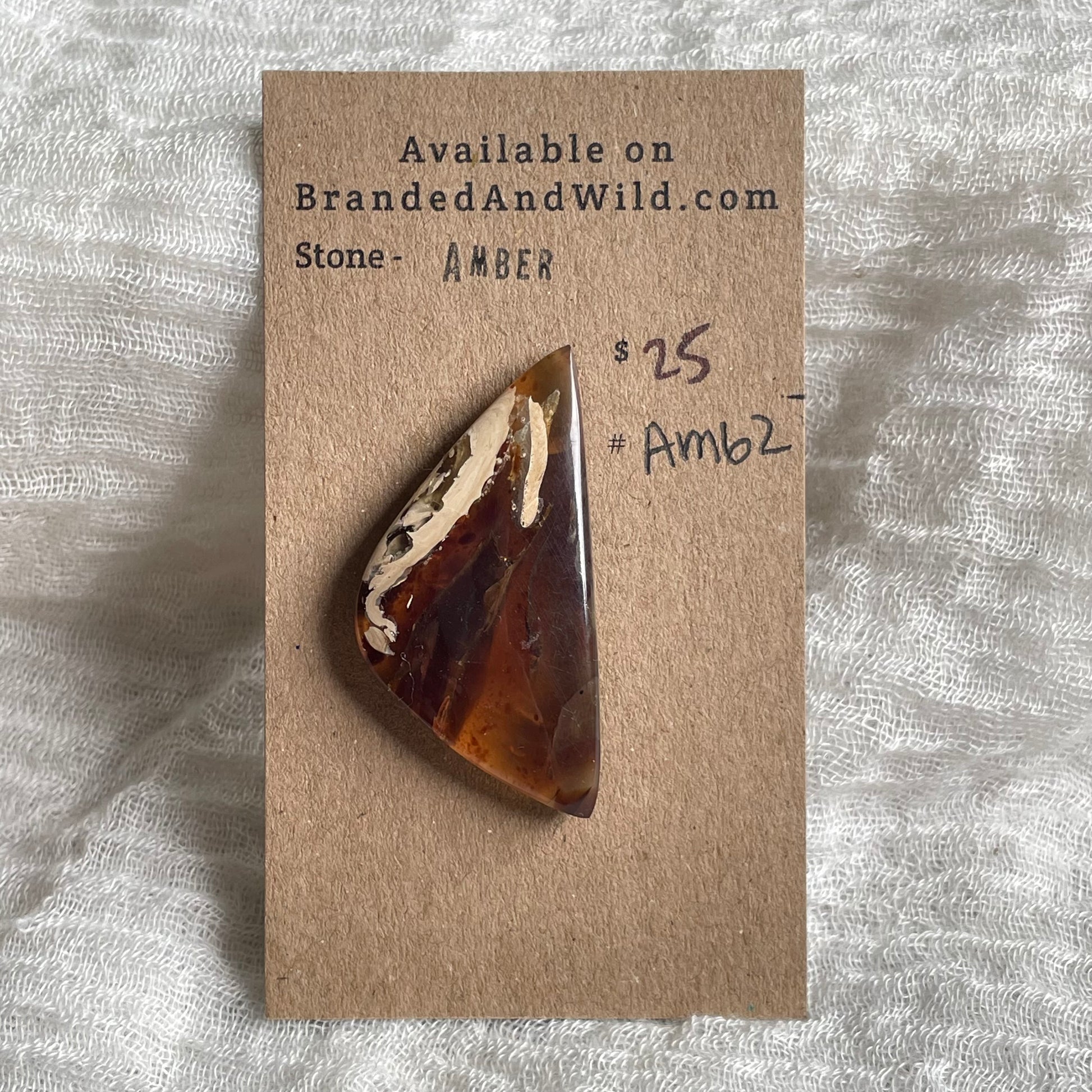 Amber Cabochon AM62 69CD949F-D6E4-4DC2-8904-A97975BA1D3A Brandedandwild.com