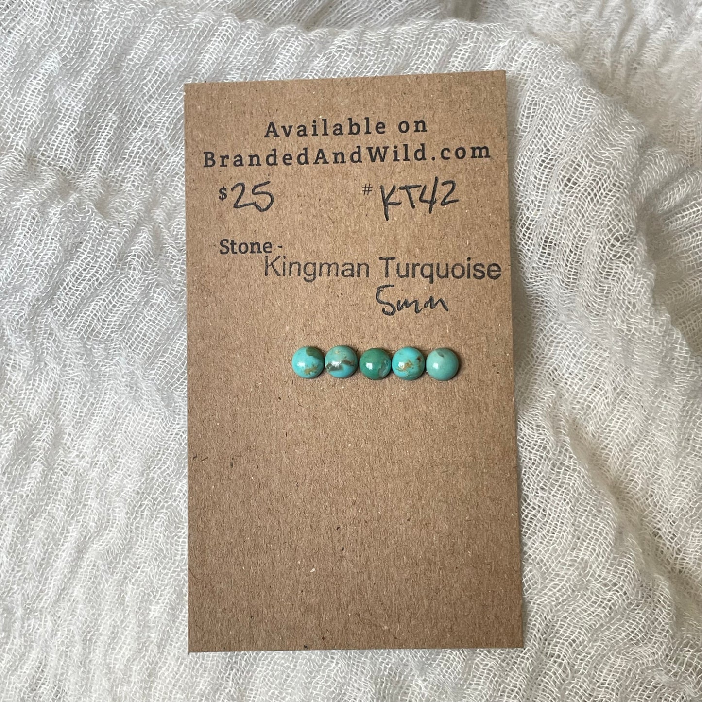 Kingman Turquoise Cabochon - KT42 69FA17C5-741C-4377-AB91-EBFF382EBFD1 Brandedandwild.com