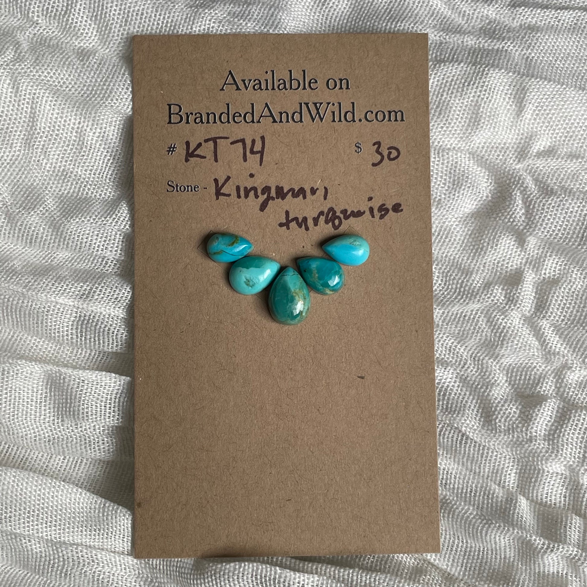 Kingman Turquoise Cabochon - KT74 6A1002D1-DFB5-4630-8EB6-CBF40A0A2164 Brandedandwild.com