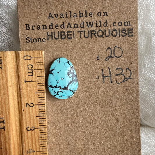 Hubei Turquoise Cabochon - H32 6A3B7678-39DC-4FAF-B492-5A7629314F3B Brandedandwild.com