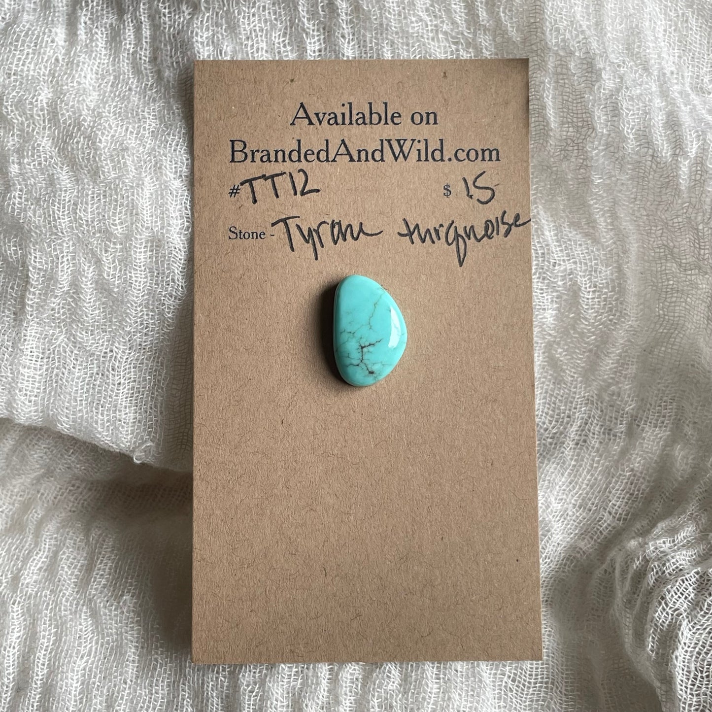 Tyrone Turquoise Cabochon - TT12 6A41A40D-0A30-41A1-81FD-7AA8D07E2387 Brandedandwild.com