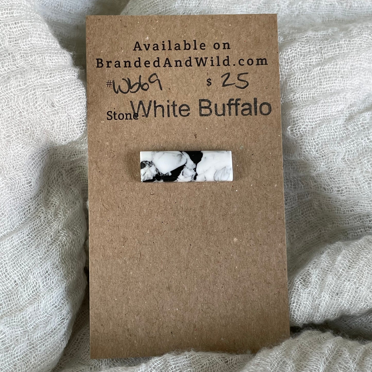 White Buffalo Cabochon - WB69