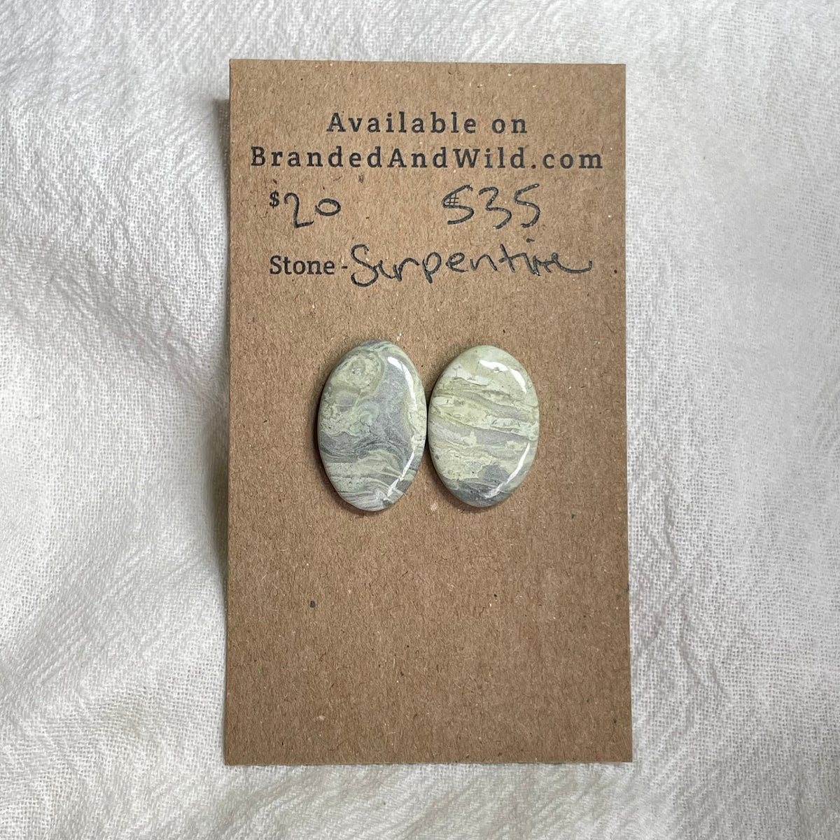 Serpentine - Cabochon - S35 6A8A60B1-81DE-412E-8443-97B18D2C2157 Brandedandwild.com