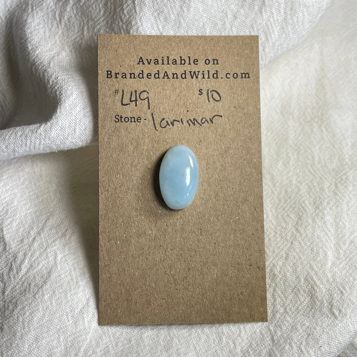 Larimar Cabochon - L49 6A9E70F1-F5EA-4918-89DF-549CE9B6DCB7 Brandedandwild.com