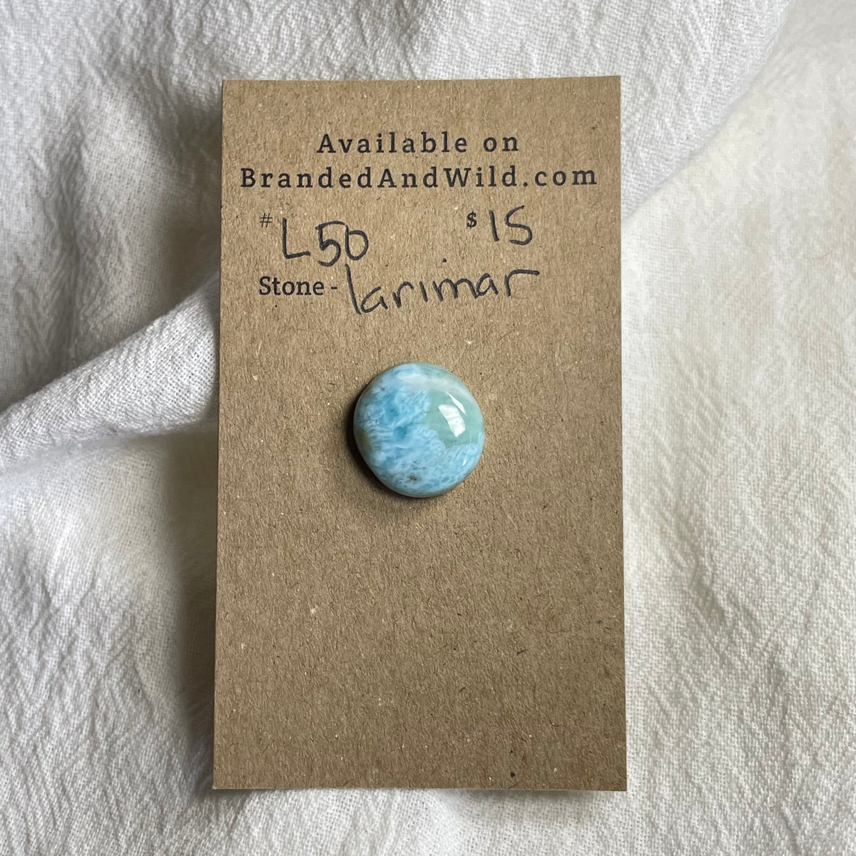 Larimar Cabochon - L50 6AB0B5FE-AB82-464A-9910-8E6B4D15D2A6 Brandedandwild.com
