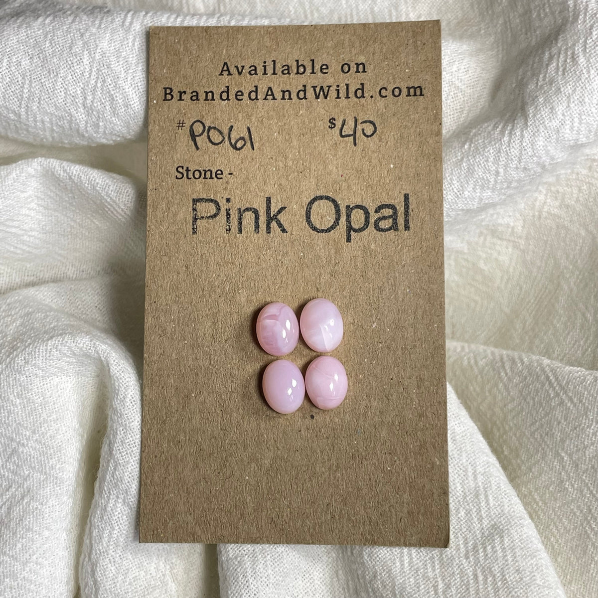 Pink Opal Cabochon - PO61 6AB7699A-64AB-49B2-83D7-EEBE40BD31FC Brandedandwild.com