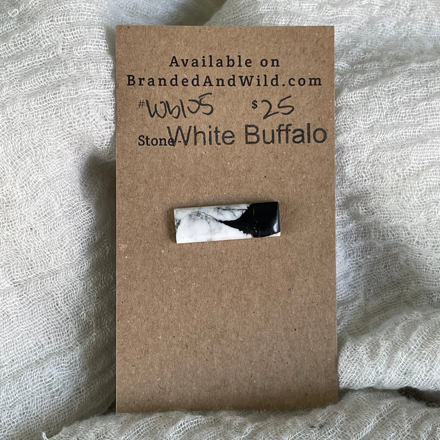 White Buffalo Cabochon - WB105