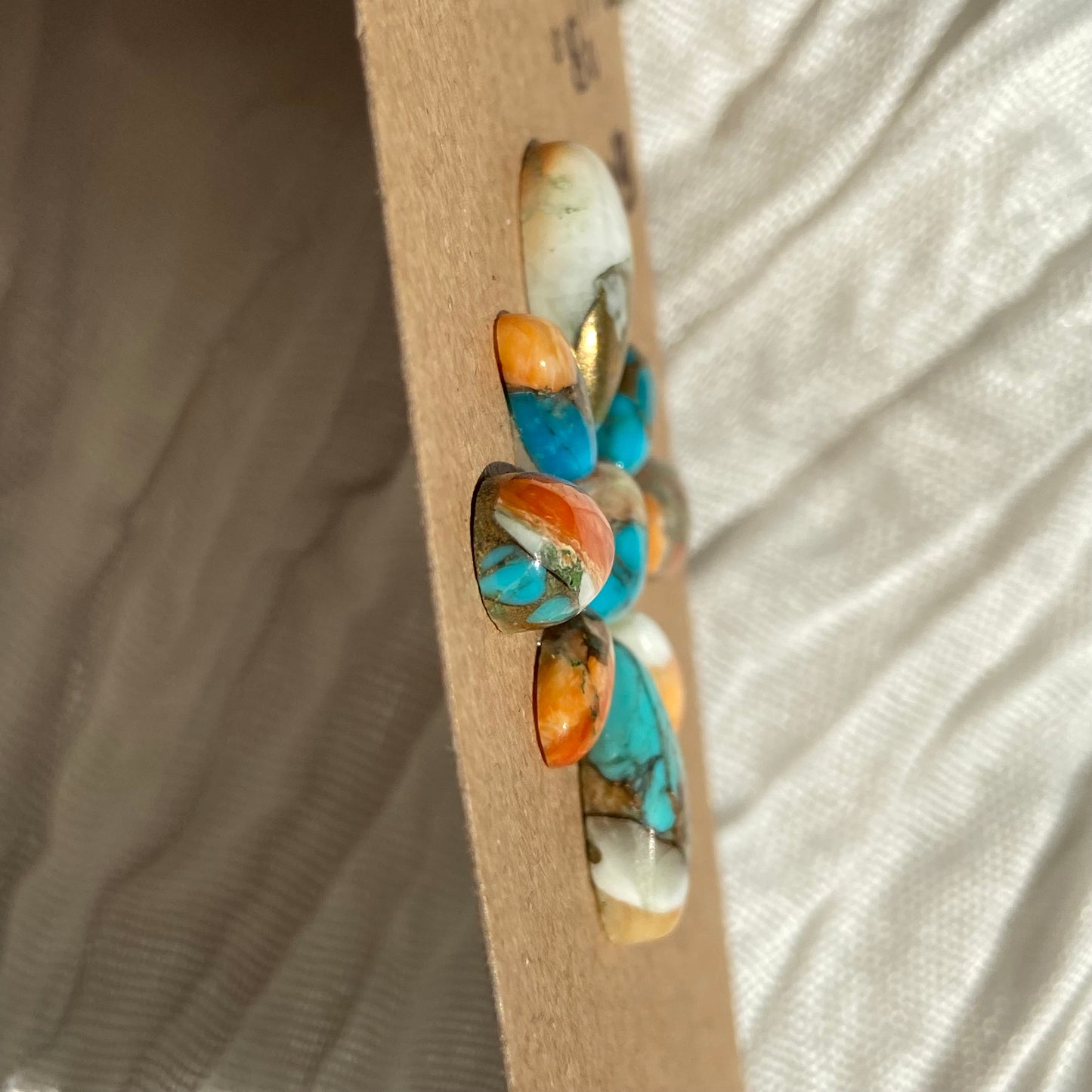 Turquoise, Oystershell, Copper Cabochon - TOC03 6AD98D14-B2C4-4A25-BC9A-51E80BFC3B83 Brandedandwild.com