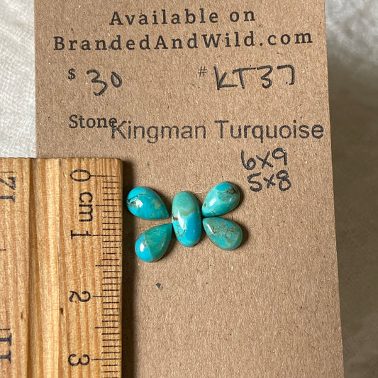 Kingman Turquoise Cabochon - KT37 6AFC0DD5-4384-4F61-9F62-DF40AFACD551 Brandedandwild.com