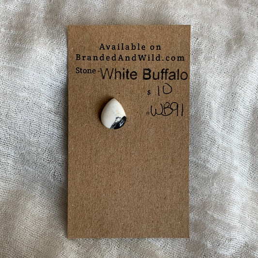 White Buffalo Cabochon - WB91